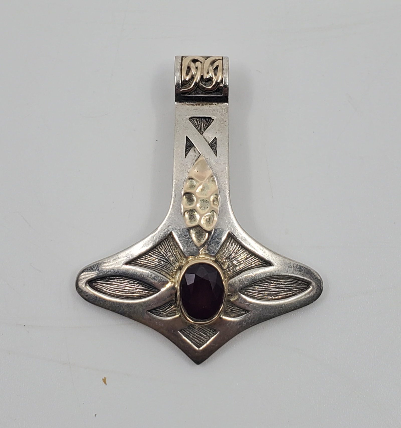 Keith Jack, Sterling Silver and 10K Gold Ruby Pendant (1 of 5)