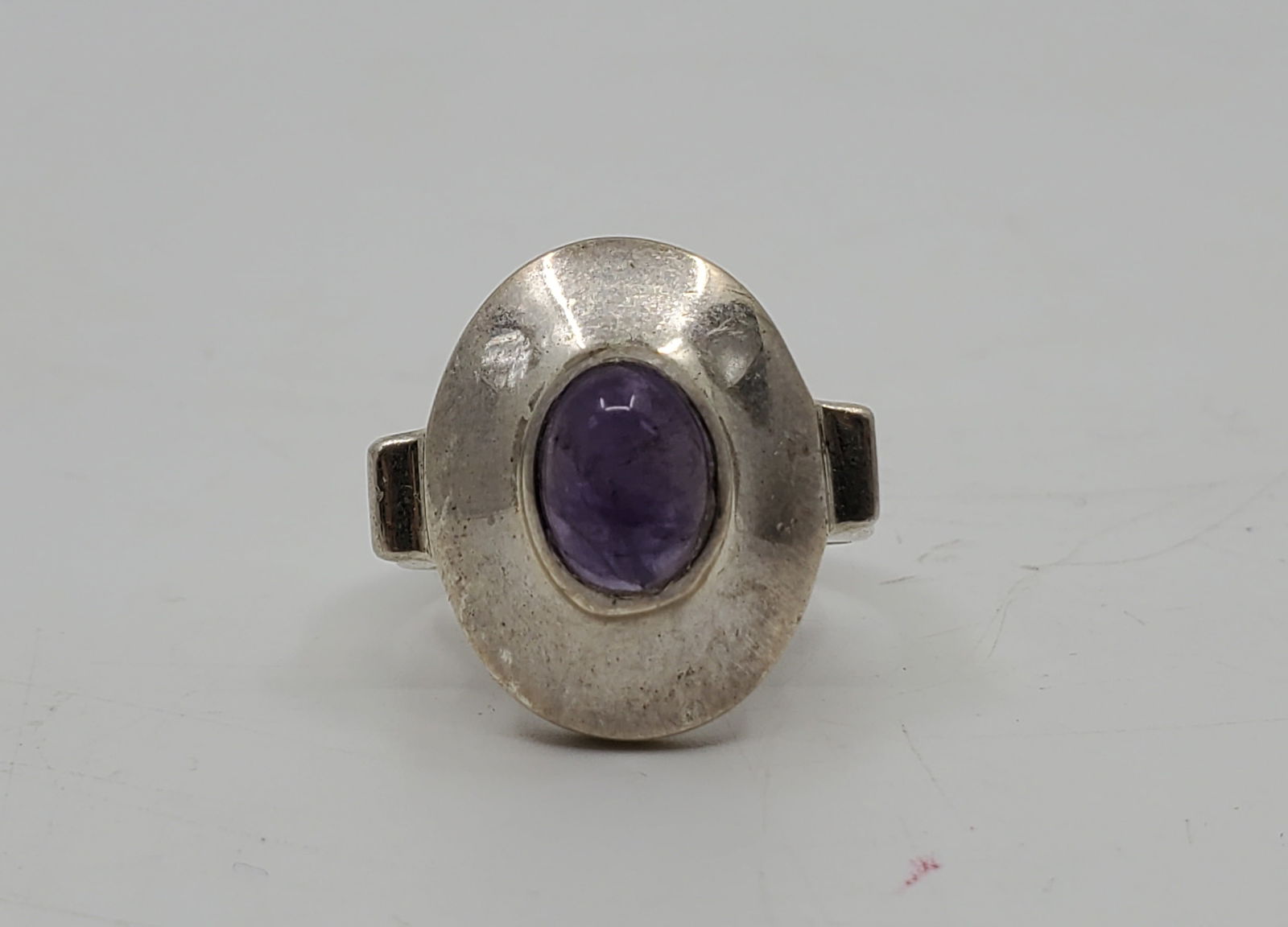 Modernist Sterling Silver Amethyst Ring (1 of 8)