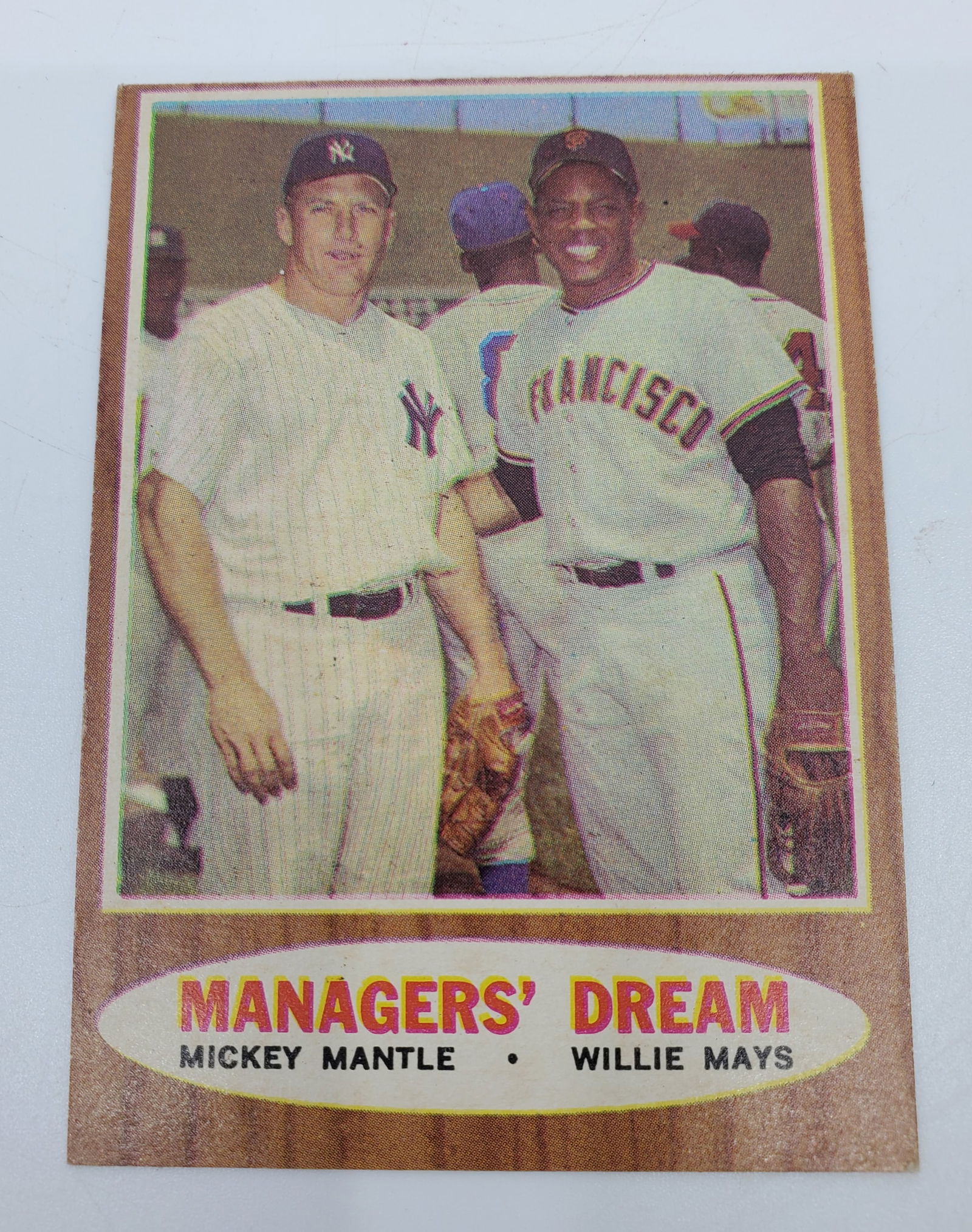 1962 TOPPS, Managers's Dream #18, Willie Mays & Mickey Mantle Baseball Card, Ungraded (1 of 2)