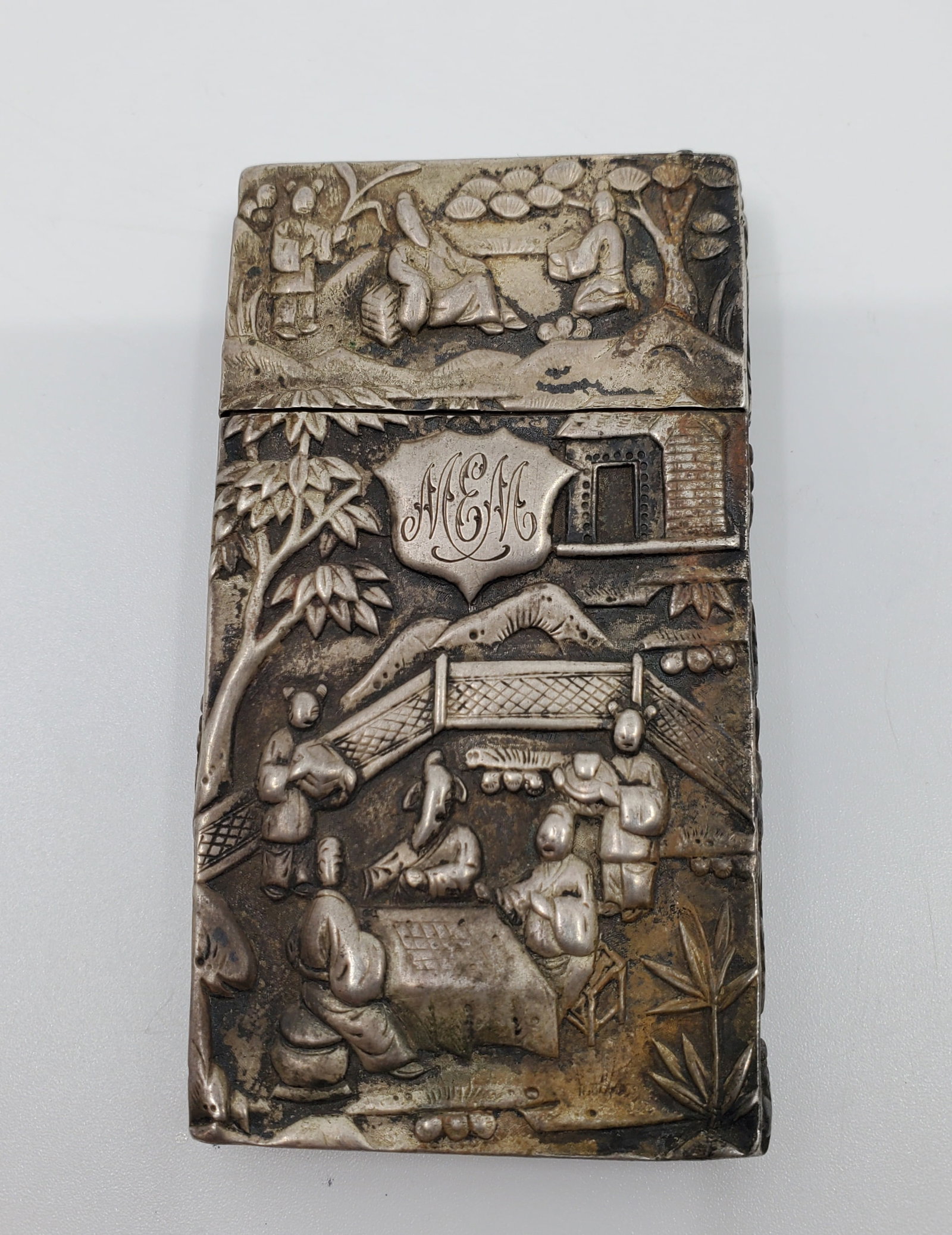 Chinese Export Yatshing Early 19TH Century Silver Match Box (1 of 4)