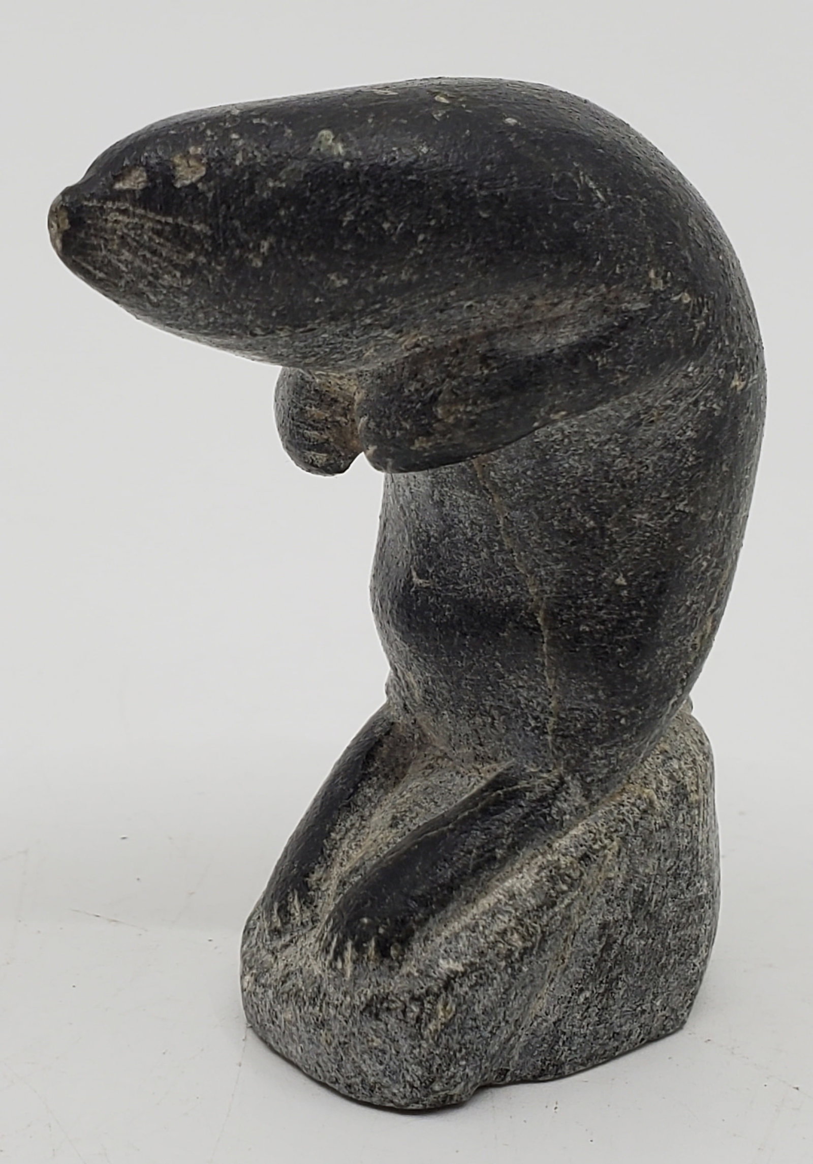 UNIDENTIFIED ARTIST, INUIT, Beaver: Artist : UNIDENTIFIED ARTIST, INUIT Titre : Beaver Description (FR) : Sculpture en pierre a savon, non signee Description (ENG) : Soap stone sculpture, unsigned Dimention (PO) : 2 1/4" x 1" x 2" Dimen