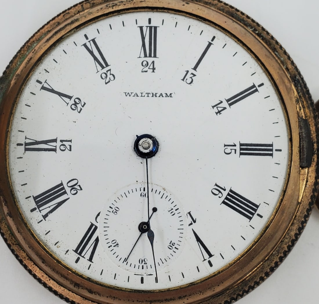 Waltham 18s 7j Pocket Watch c. 1900 Not Working (1 of 10)