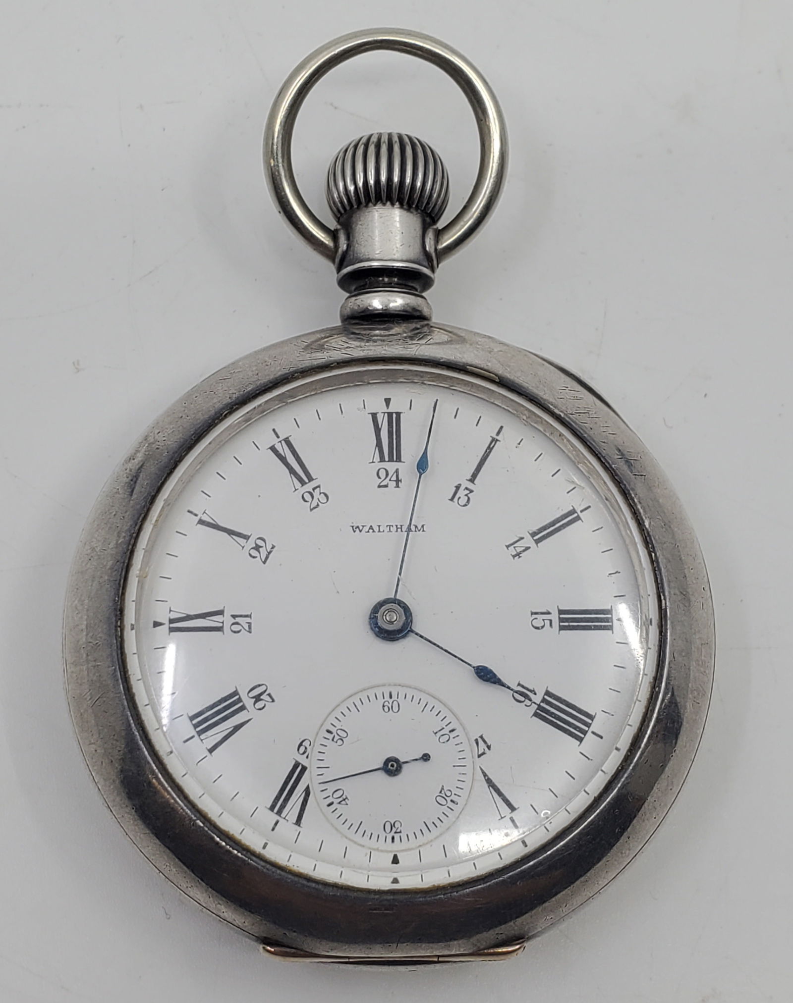 WALTHAM 18s Grade 81 15J Pocket Watch Coin Silver Case (1 of 9)