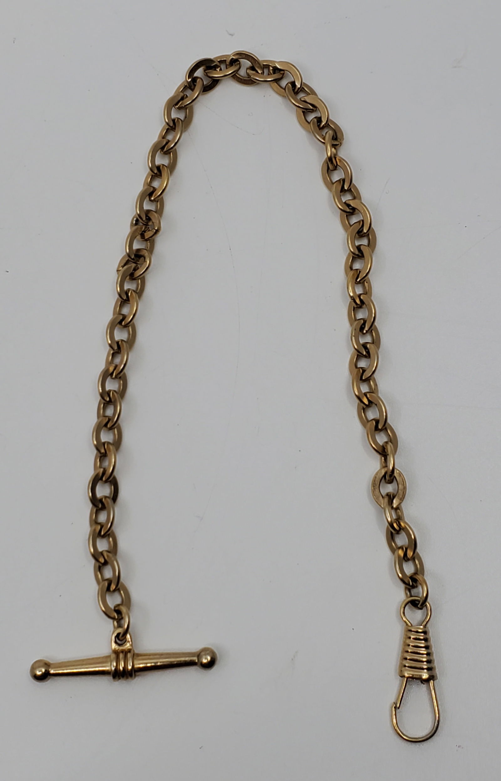 Antique Gold Filled Pocket Watch Chain. 10". (1 of 2)