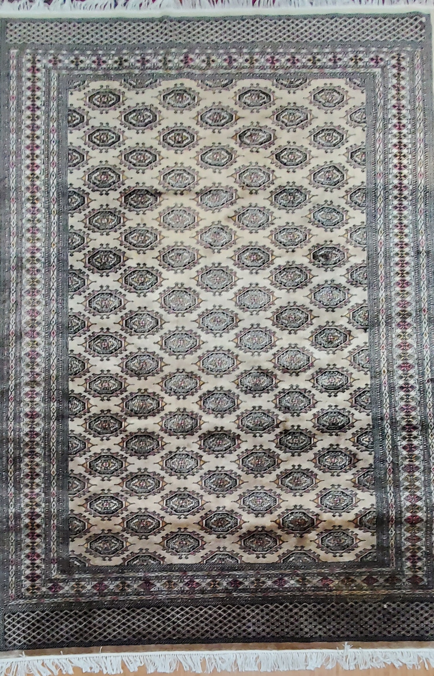 Oriental Carpet 6 x 9 feet Brown Bokhara Design (1 of 3)