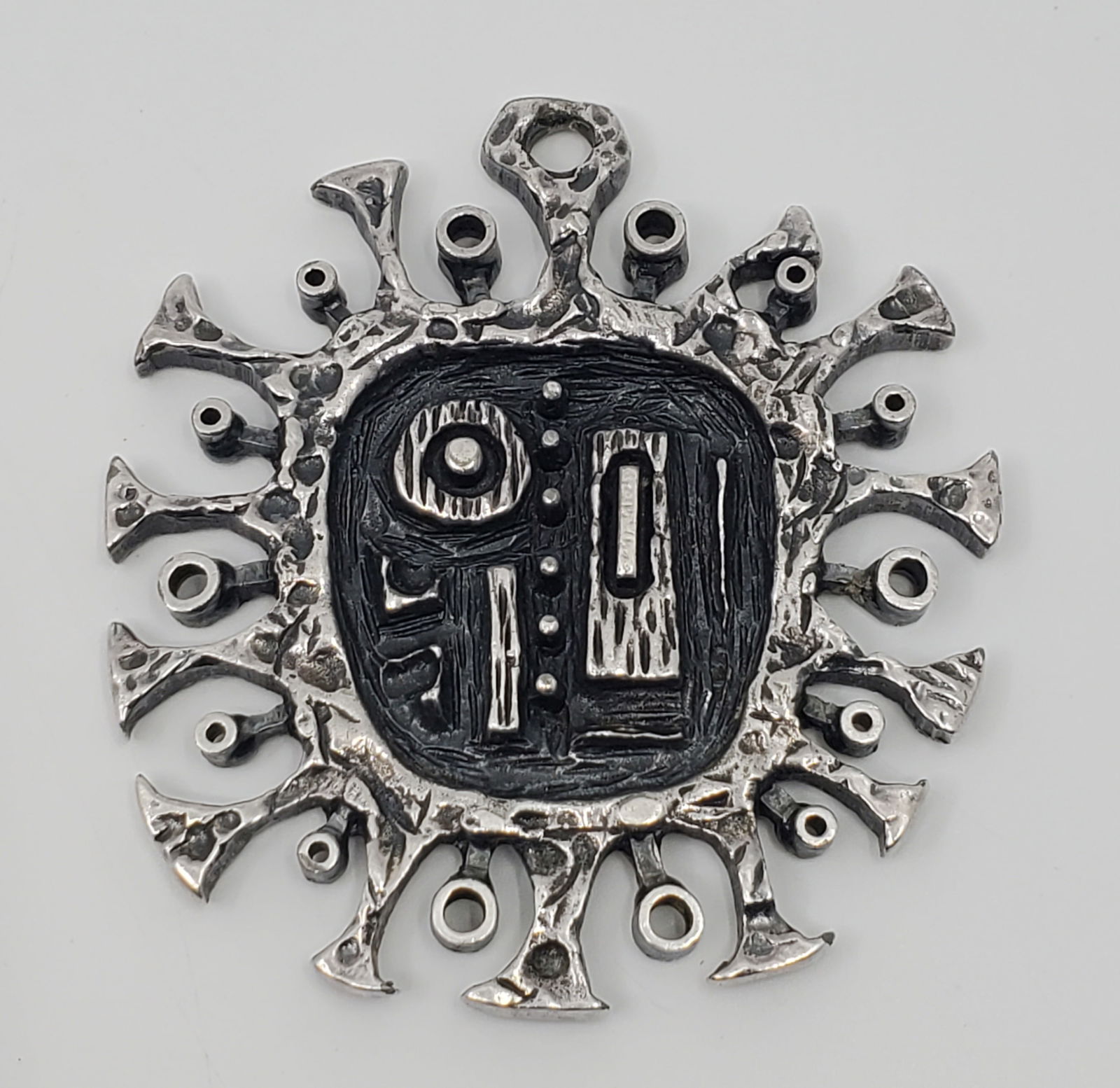 Guy Vidal (1938- ), Canadian, Brutalist Modernist Pewter Pedant (1 of 5)