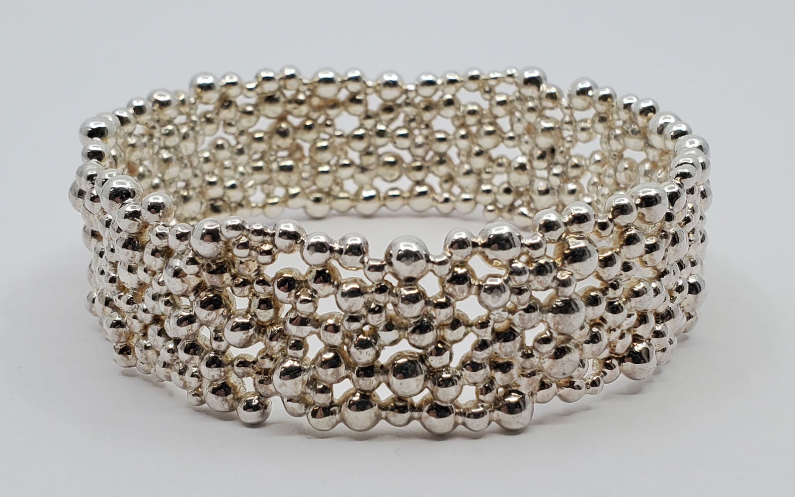 London Links, Large Modernist Sterling Silver Bangle Bracelet (1 of 6)