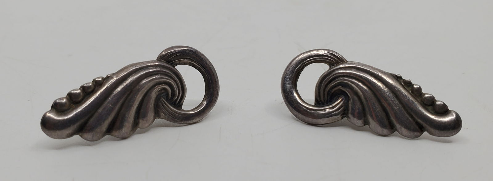 Carl Poul Petersen (1895-1977) Canadian, Art Deco Sterling Silver Earrings (1 of 6)