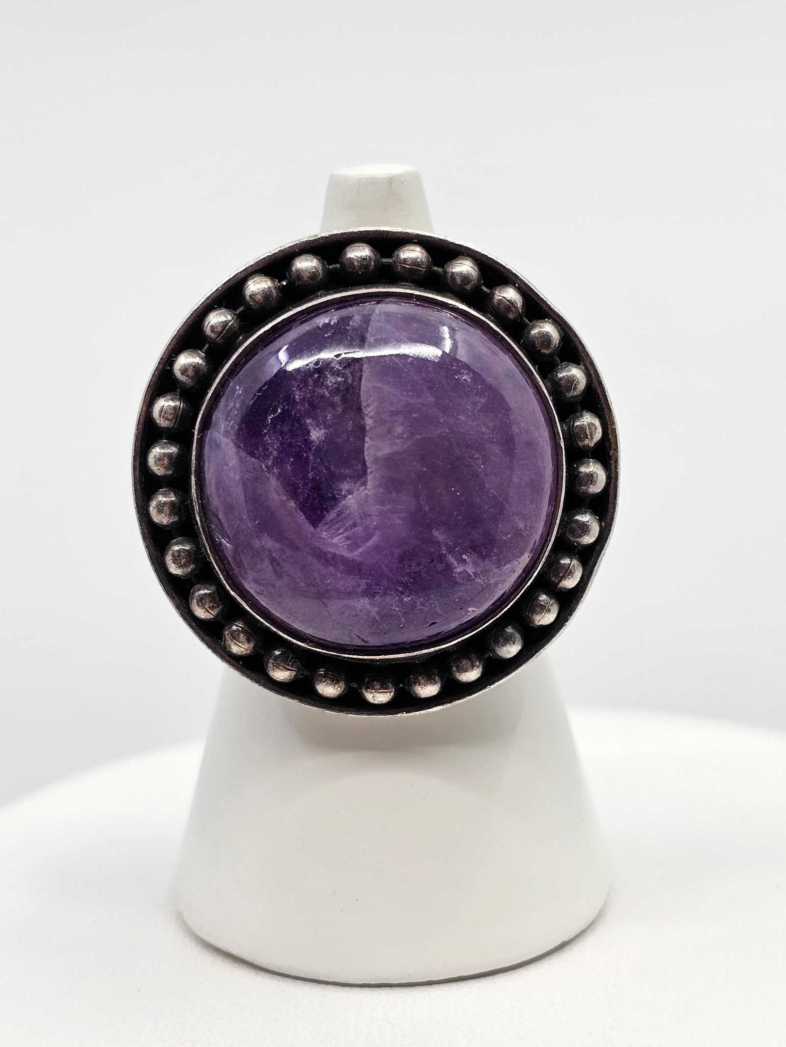 Ruth, Large Sterling Silver Amethyst Ring (1 of 6)