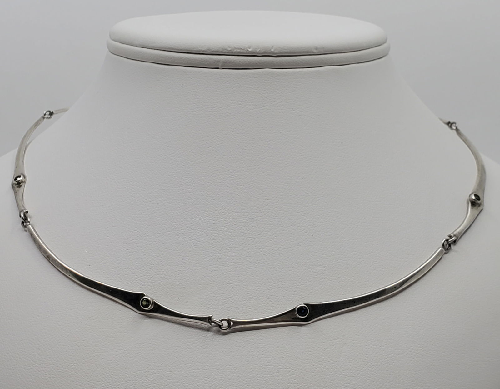 Birks, ESTY, Modernist Sterling Silver Necklaceset with Stones (1 of 6)