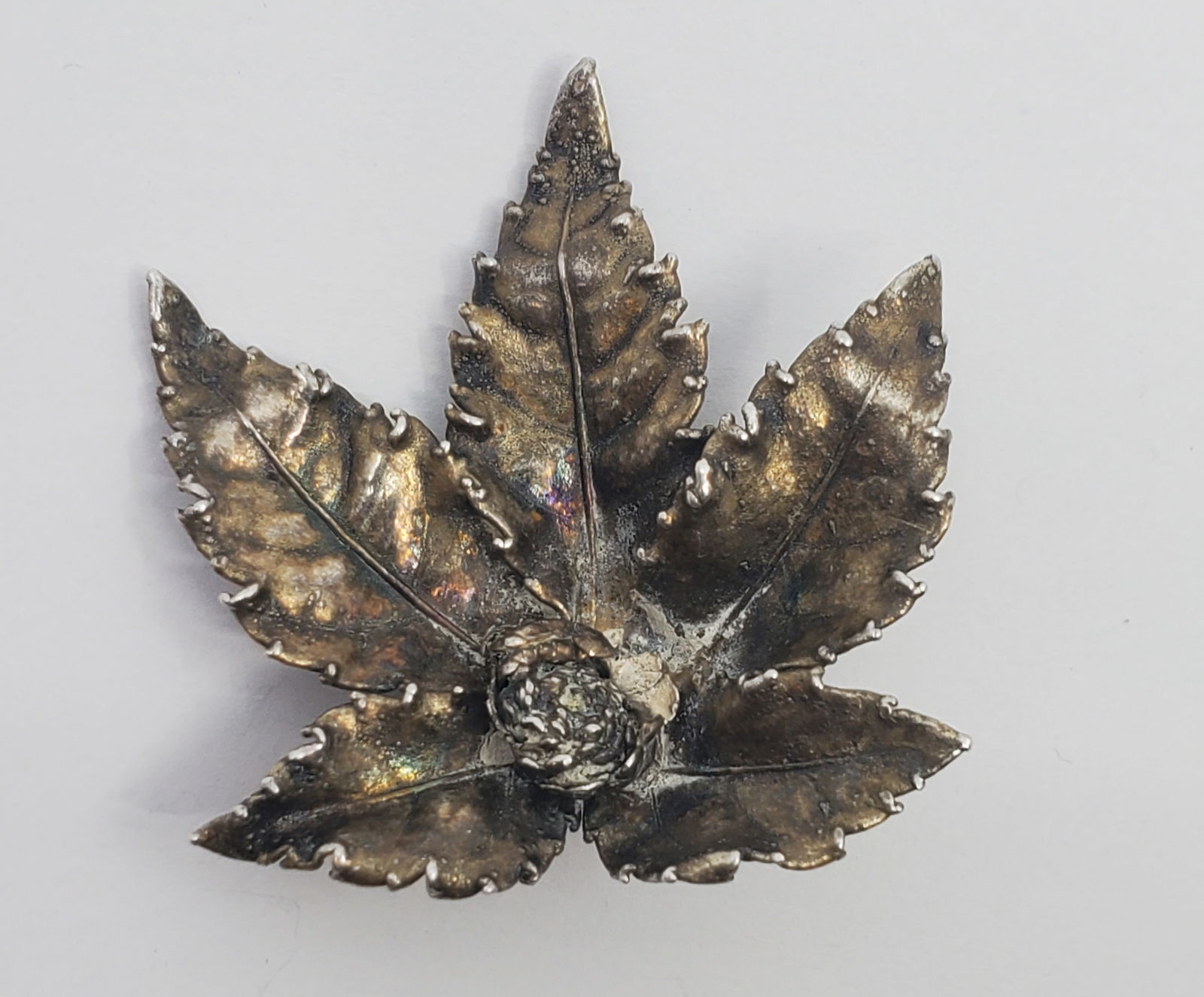 Flora Danica EGGERT Danish Leaf Design Sterling Silver Brooch (1 of 7)