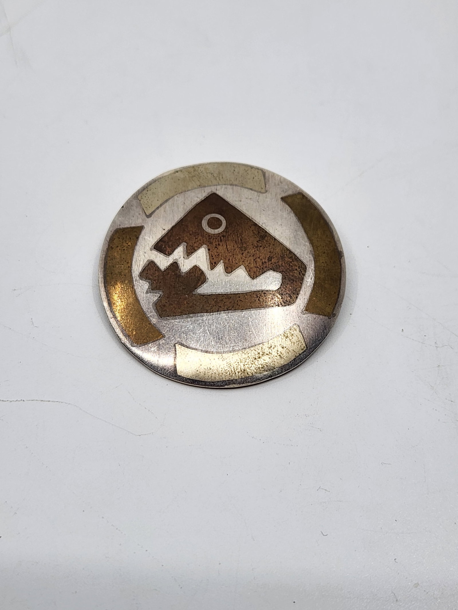 Metales Casados, Mexican Vintage Sterling Silver Brooch Pendant (1 of 4)