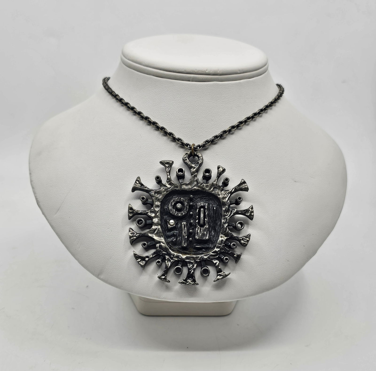 Guy Vidal, Brutalist Modernist Large Pendant (1 of 9)