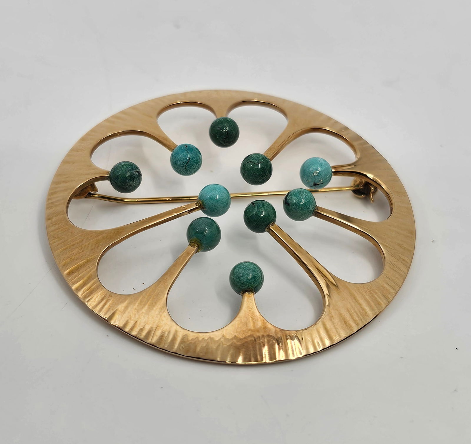 Hans Hansen, Danish Modernist 14KT Brooch (1 of 7)