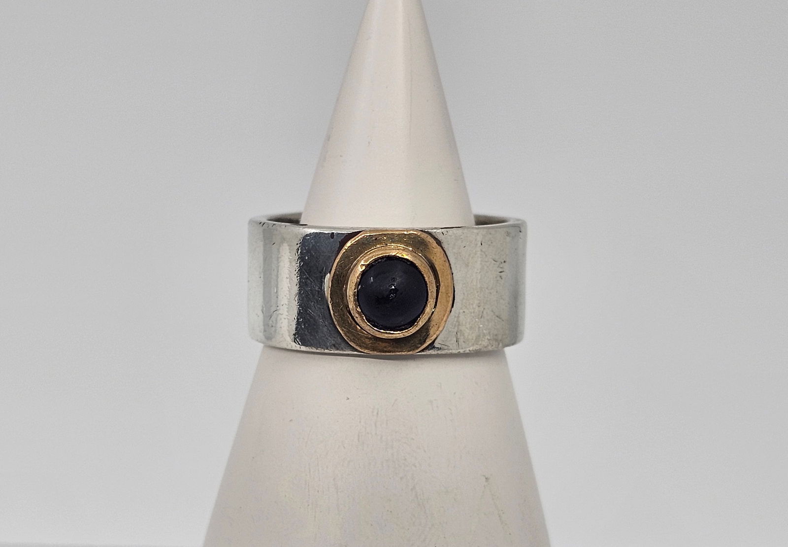 Modernist Sterling Silver British Ring, Birmingham (1997) (1 of 5)
