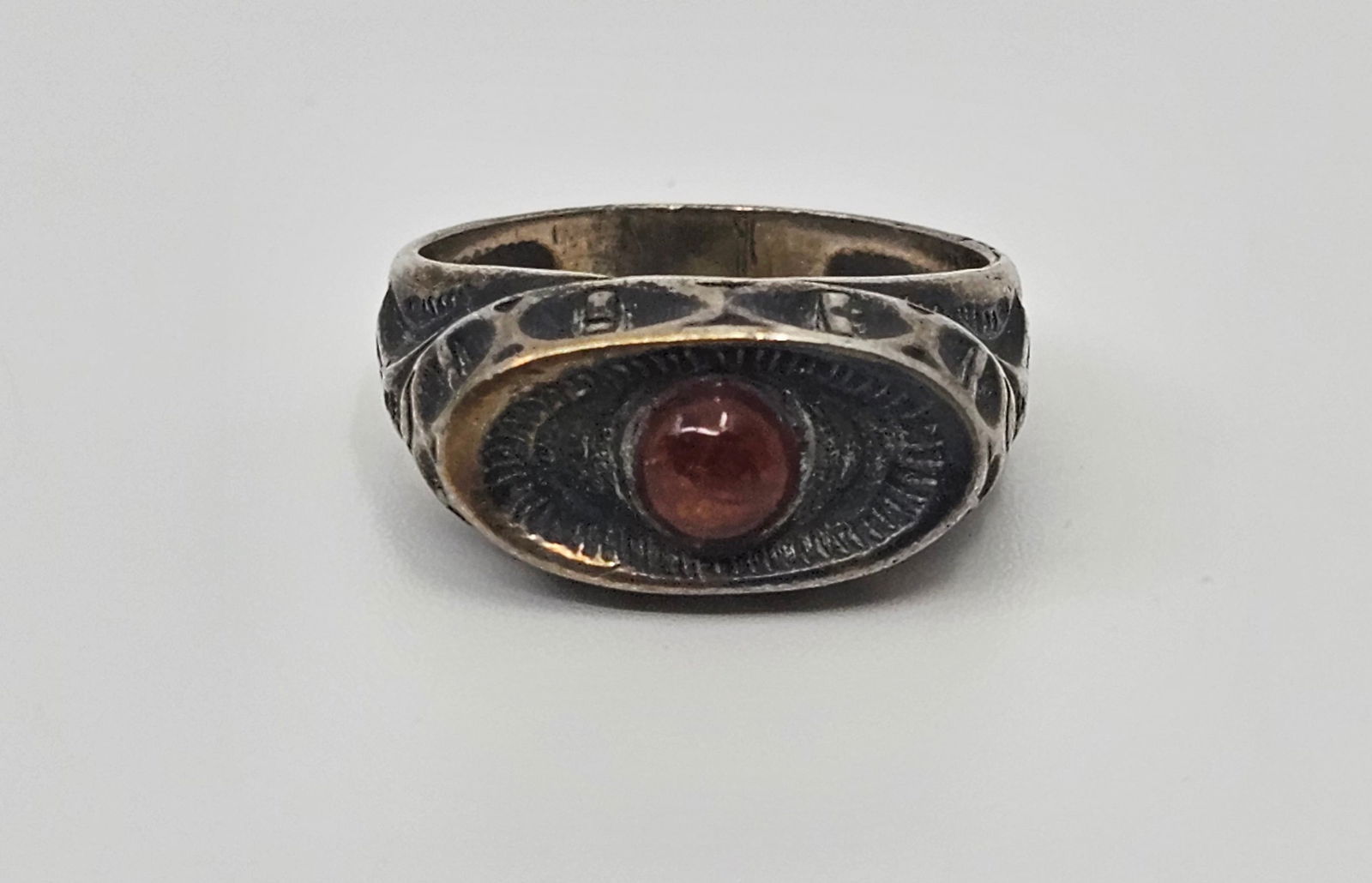 Vintage Polish ,800 Silver Amber Ring (1 of 5)