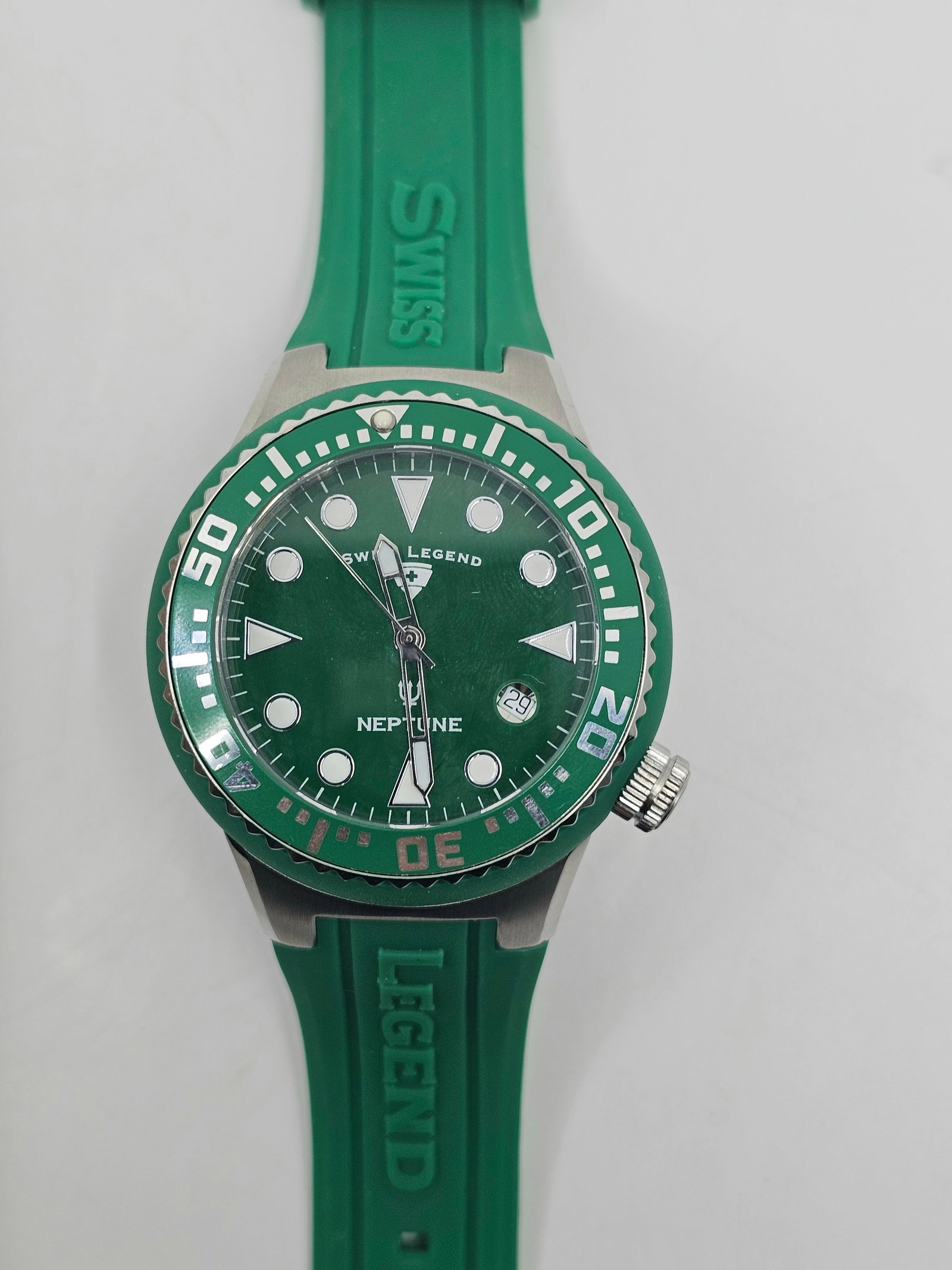 Swiss Legend Neptune Green & Stanless With Green Dial Quartz Movement (1 of 9)