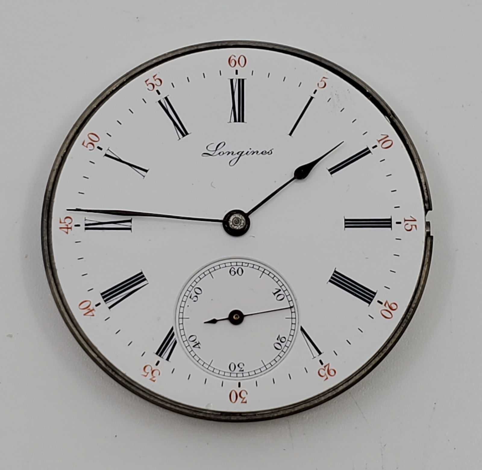LONGINES Watch Movement and Dial fron 1940.: Alhough the crown stem detaches, it is otherwise in working condition. We cannot, however, guarantee the accuracy.