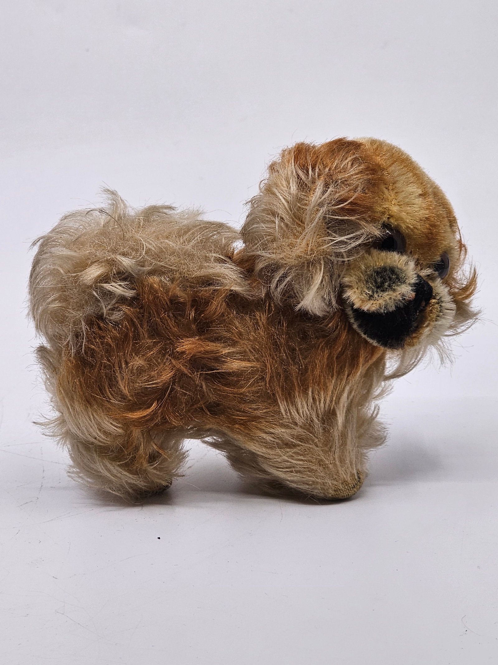 Steiff Dog Plush: Steiff Dog Plush, 4" x 5", tag on the ear STEIFF