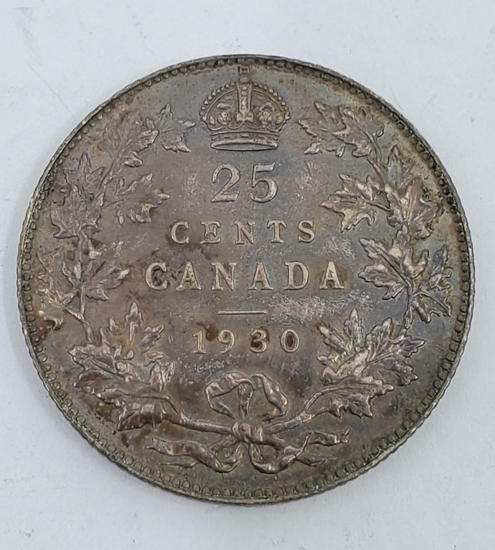 CANADA 25c Coin King George V 1930 Very High Quality (1 of 2)