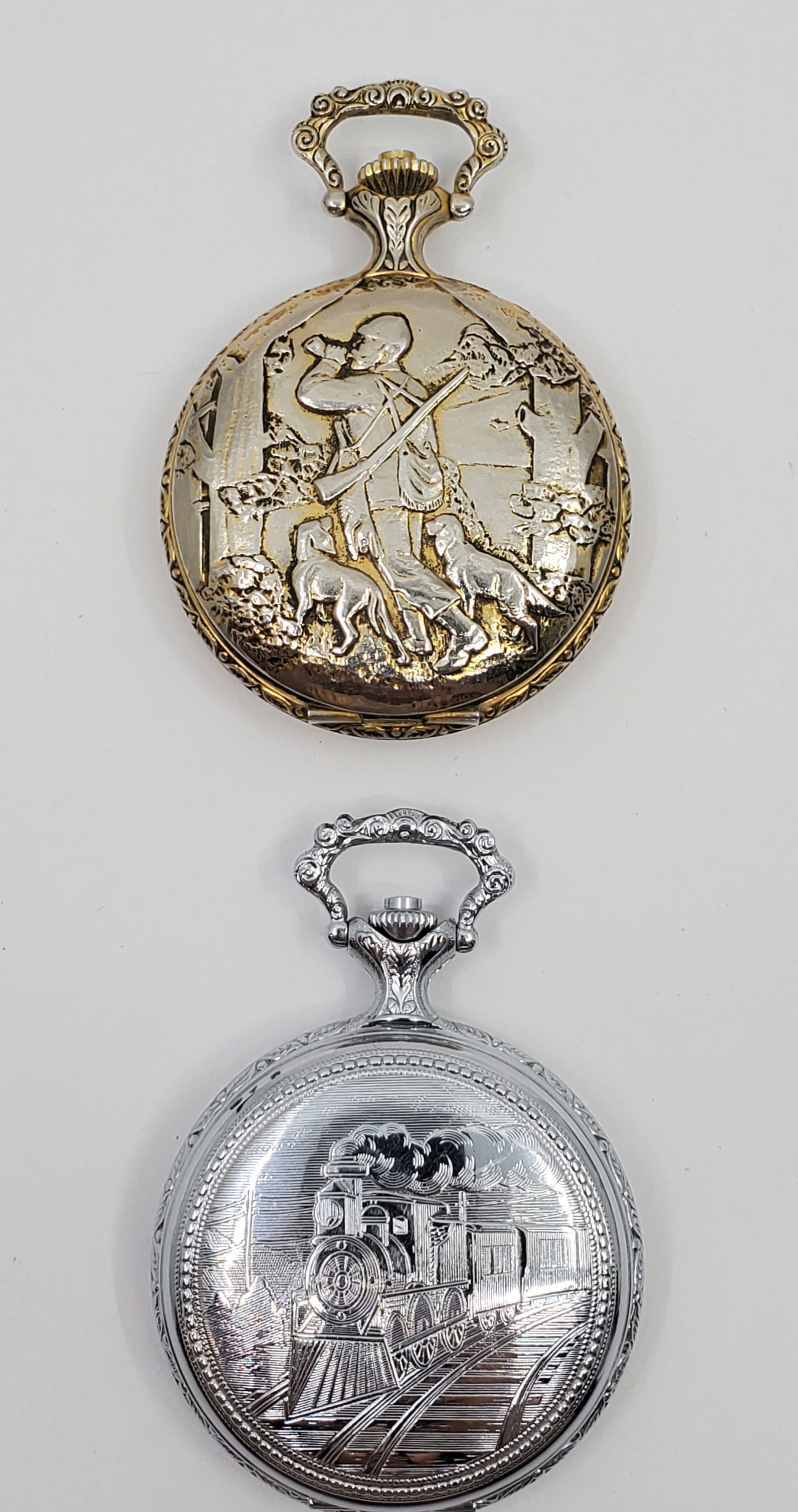 Two Modern Hunter Case Mechanical Pocket Watches (1 of 15)