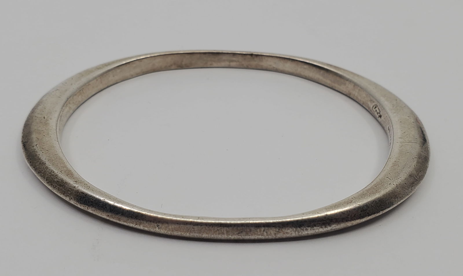 ESM' Mexican, Modernist Sterling Silver Bangle Bracelet (1 of 5)
