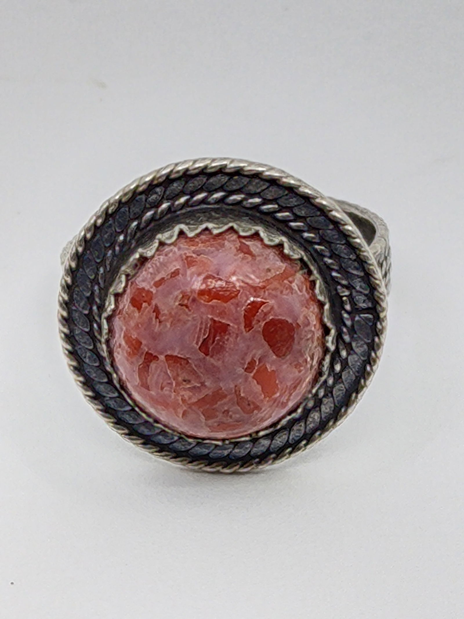 Vintage Navajo Sterling Silver Ring set with a Stone (1 of 6)