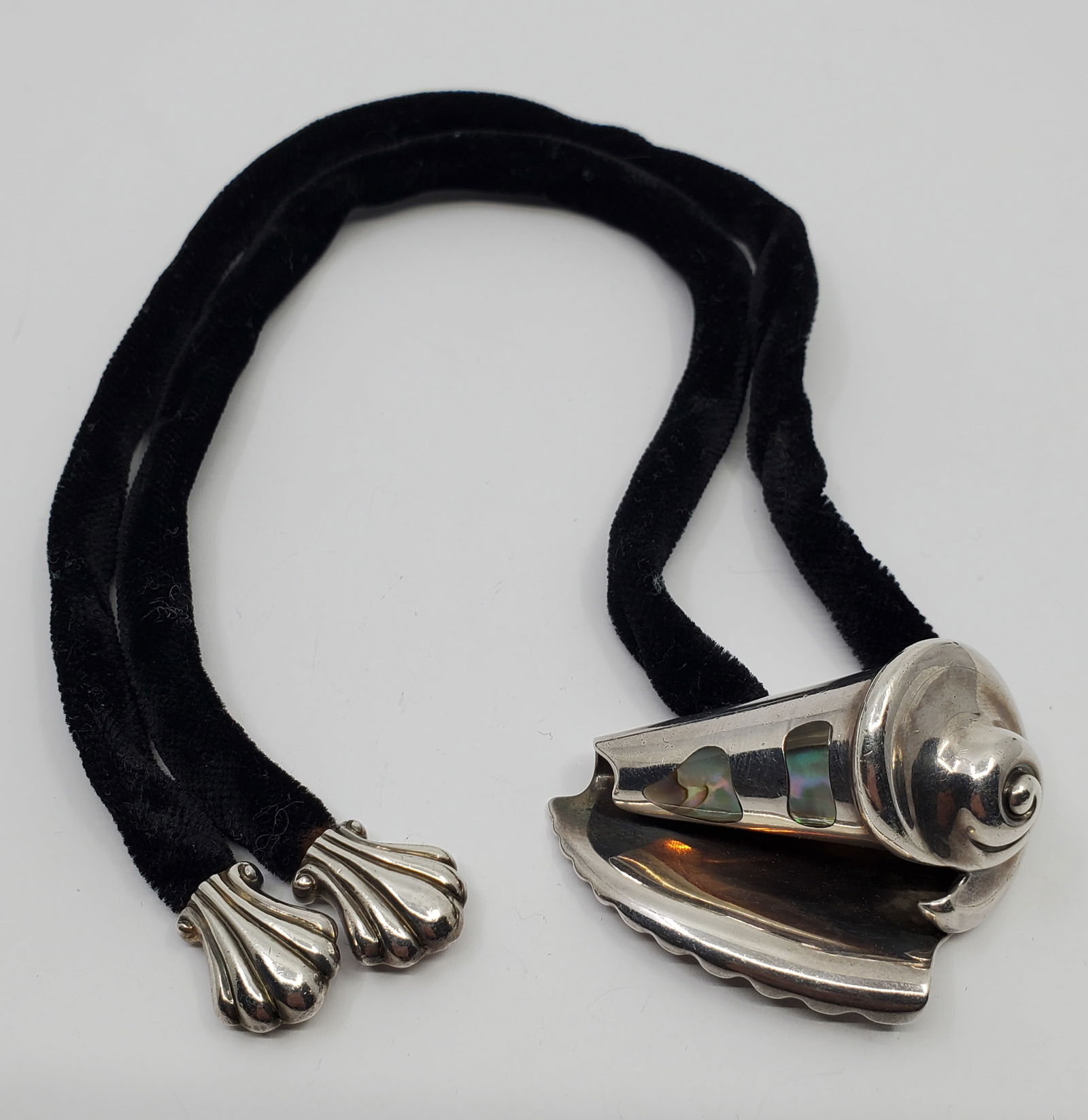Antonio Pineda, Mexican .970 Silver Sea Shell Necklace (1 of 7)