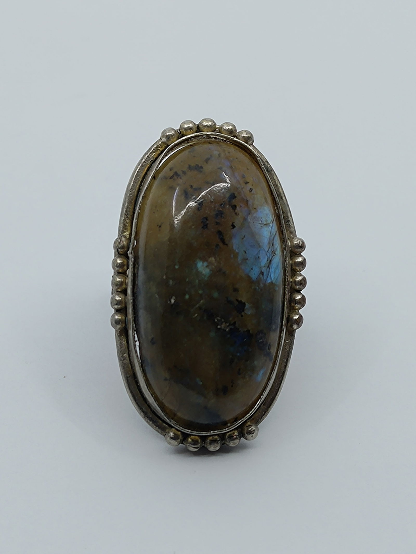 Vintage Large Labradorite Sterling Silver Ring (1 of 6)