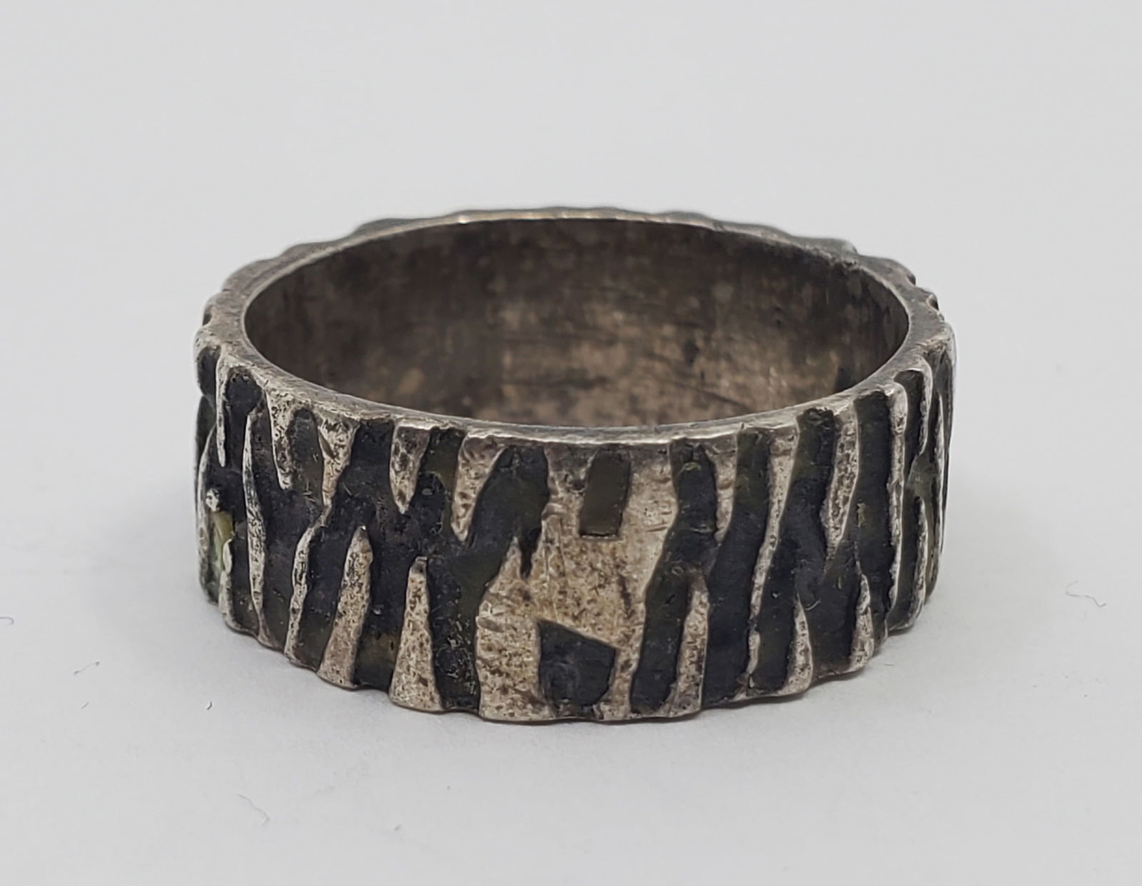 Modernist Sterling Silver Ring, Signed K.K (1 of 4)
