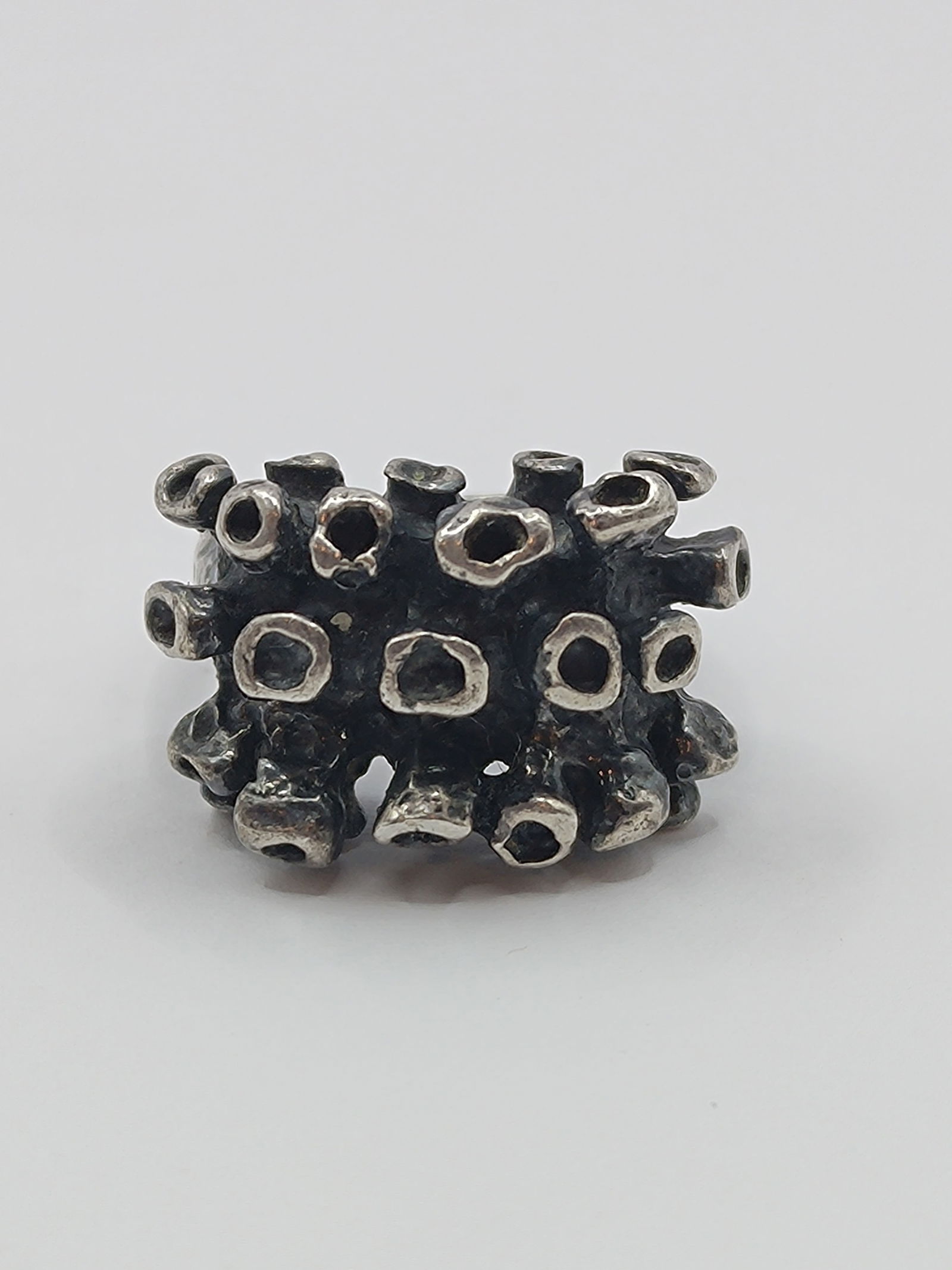 LIP, Brutalist Modernist Sterling Silver Ring (1 of 7)