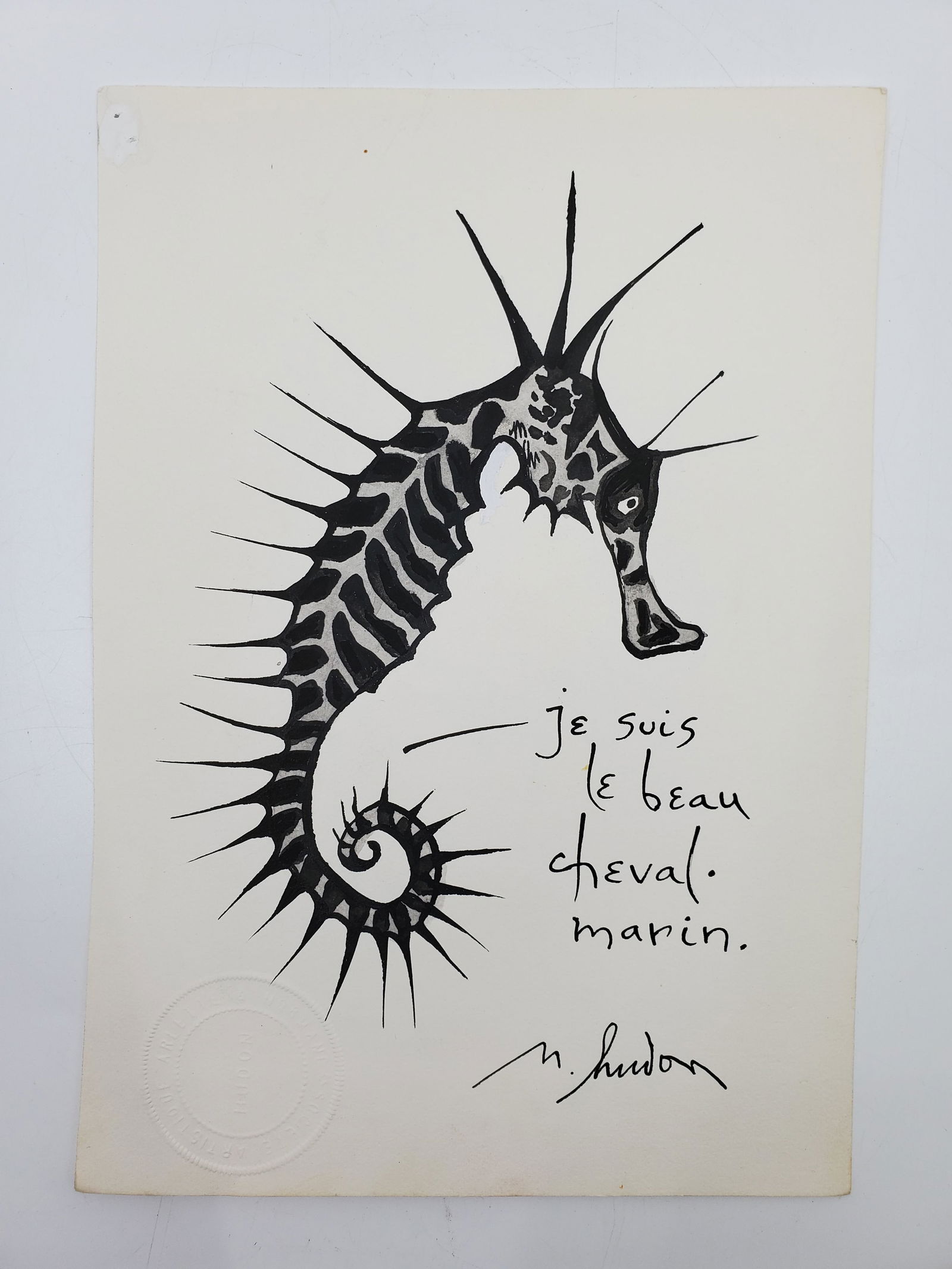 Hudon, Normand (1929-1997), Canadian, Je suis le beau cheval marin (1 of 4)