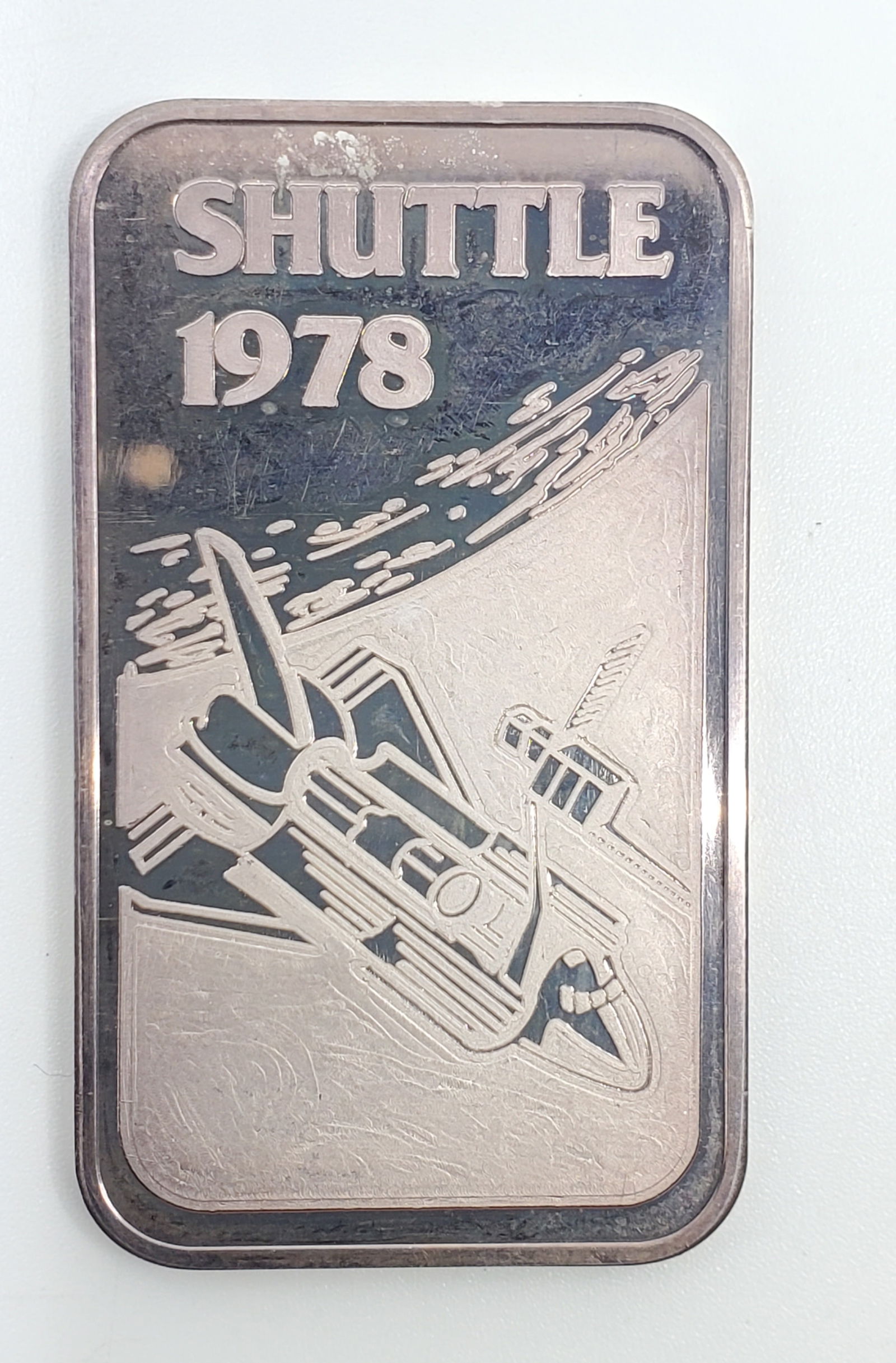 JM 1 Ounce Silver Ingot Commemorating the Space Shuttle 1978 (1 of 3)