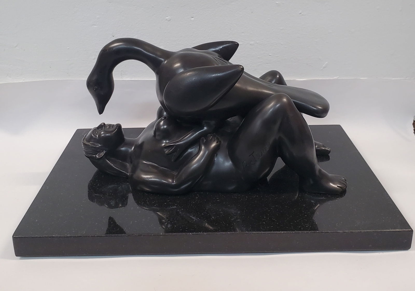 Botero, Fernando (1932-2023) Colombian, Lady and Swan (1 of 6)