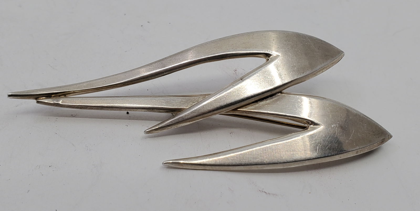 Rasmussen & Lassen, Denmark Modernist Sterling Silver Brooch (1 of 6)