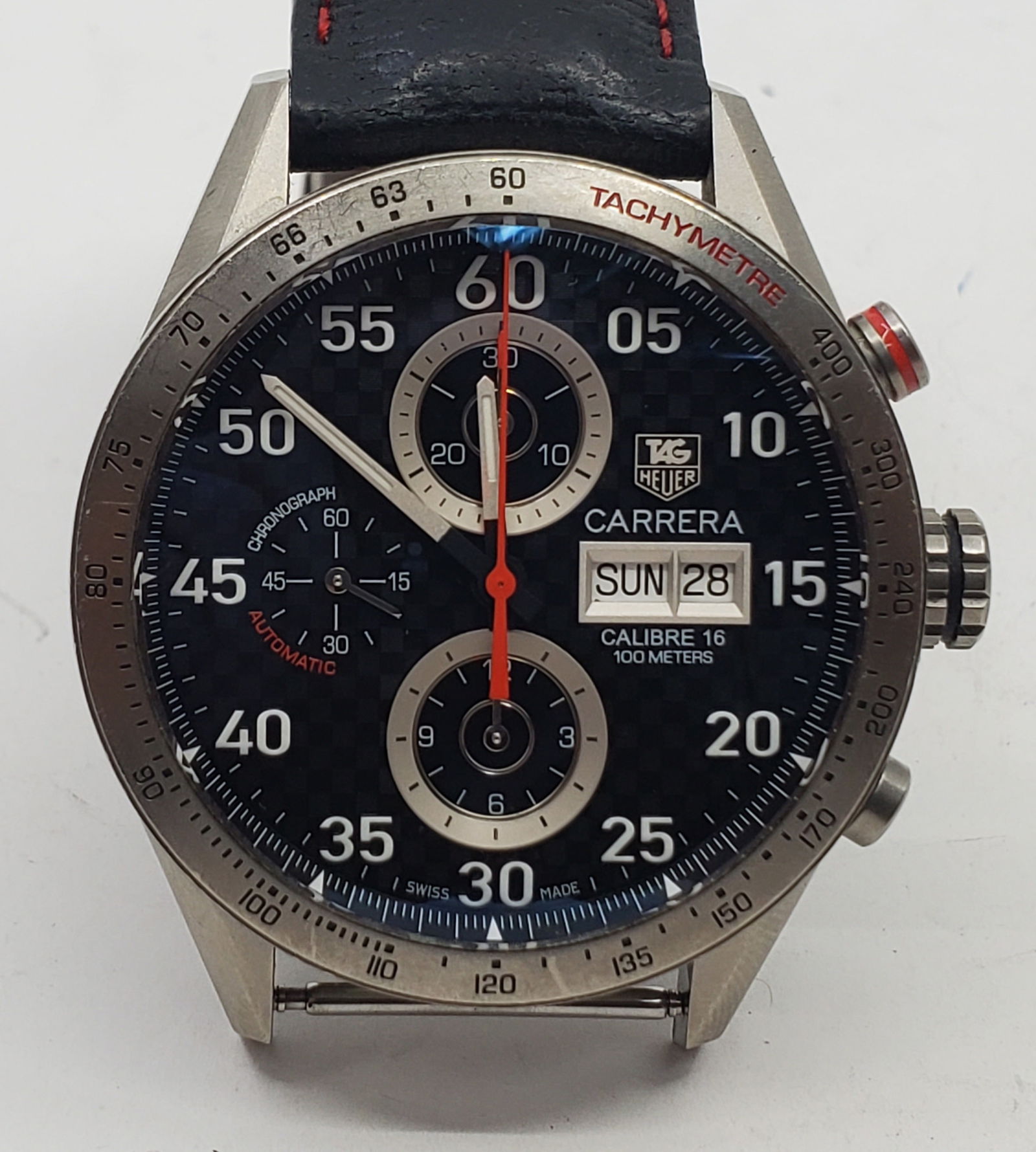 Tag Heuer Carrera Chronograph Calibre 16, Titanium Mens Watch CV2A80 (1 of 10)