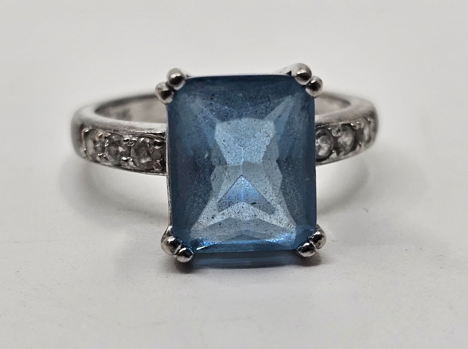 Sterling Silver Ring, set with Stone signed R (1 of 6)