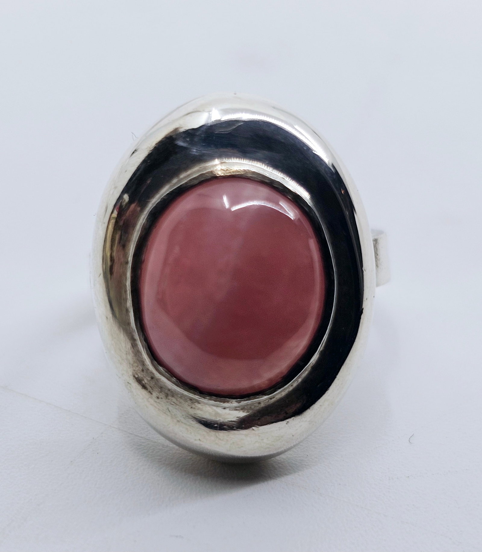 Modernist Sterling Silver Agate Stone Ring (1 of 5)