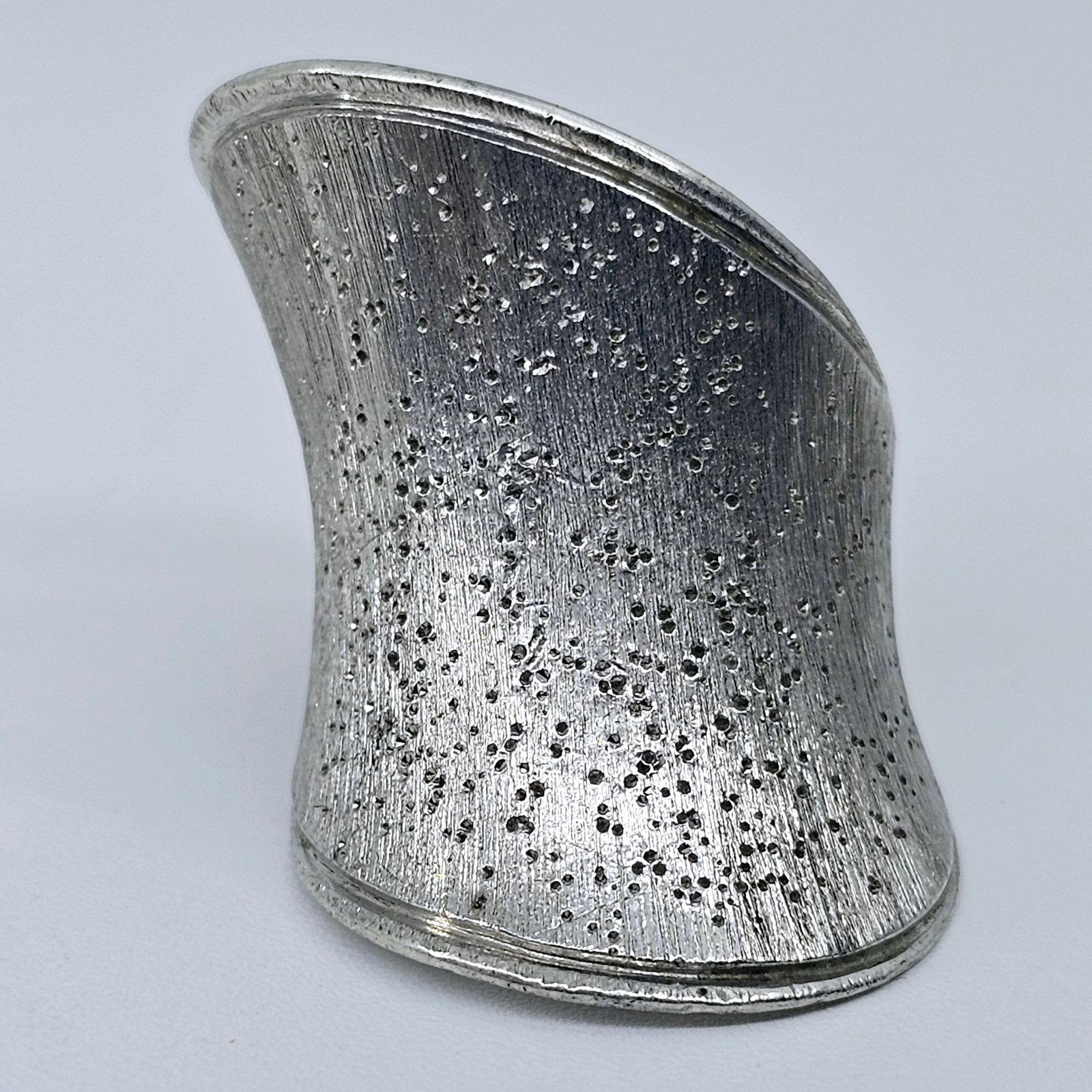 Modernist Sterlling Silver Ring JCM: Sterling Silver Ring, Marked Inside JCM 925 Weight 7.39g SIze 4 1\2