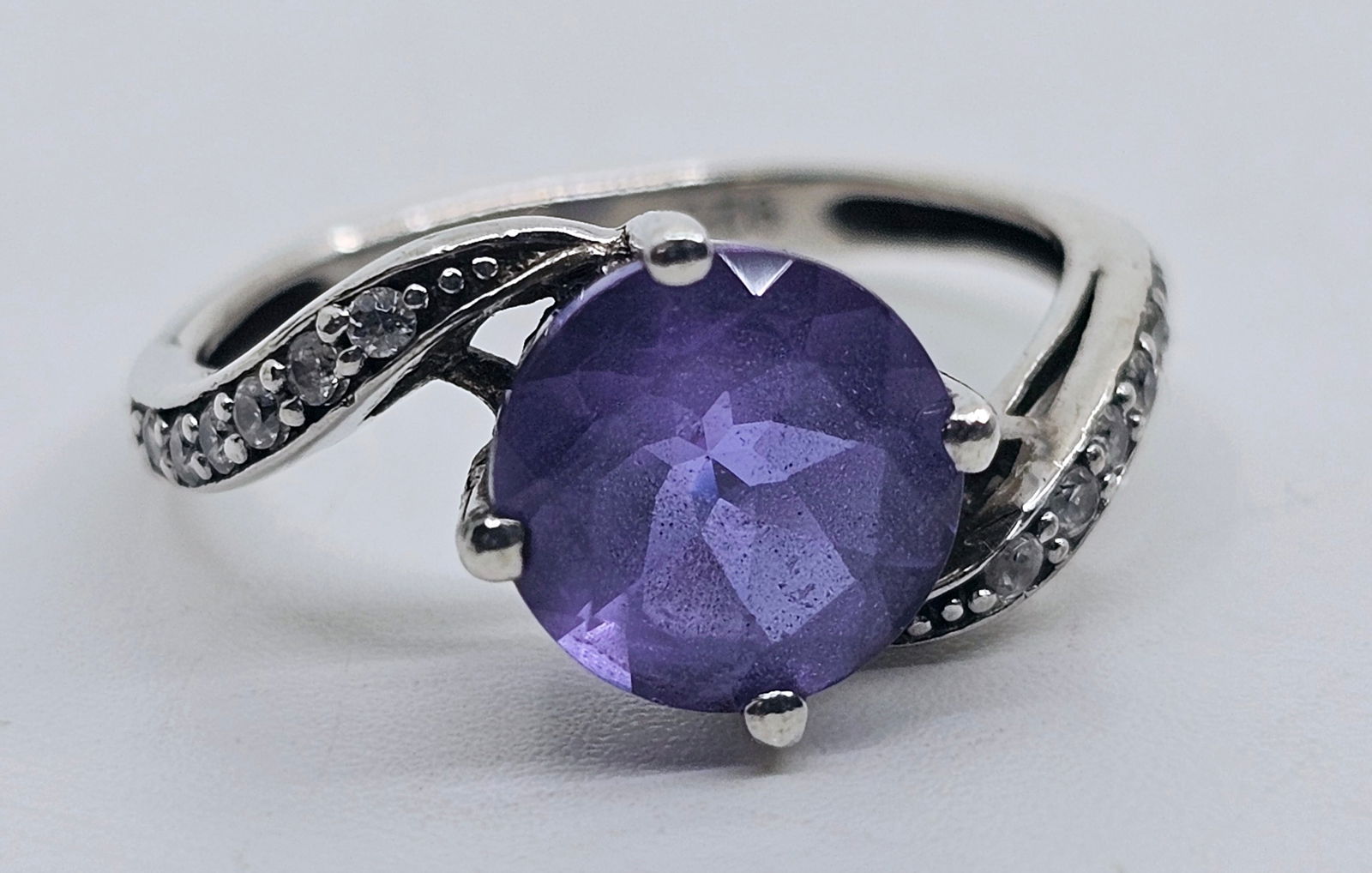 Sterling Silver Ring, set with Stone, Signed (1 of 7)