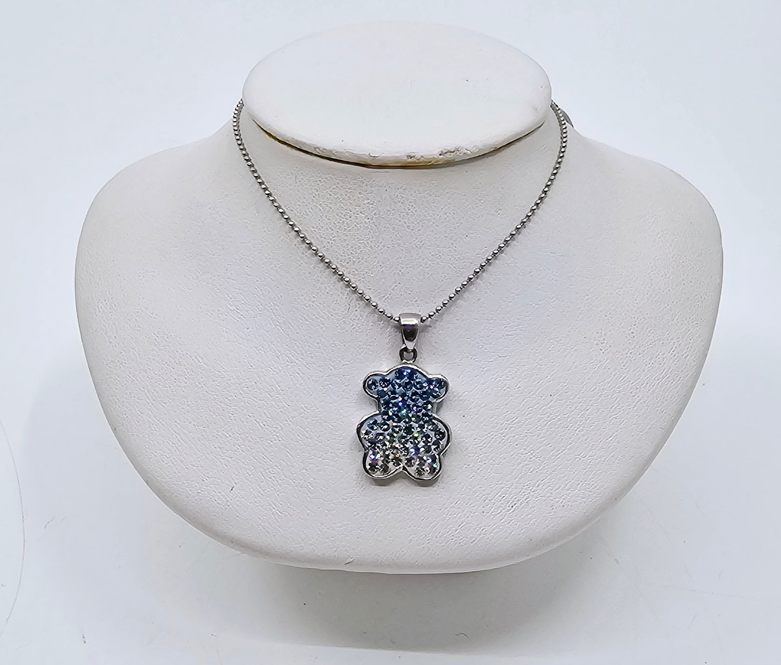 Sterling Silver Teddy Bear Pendant Necklace (1 of 5)