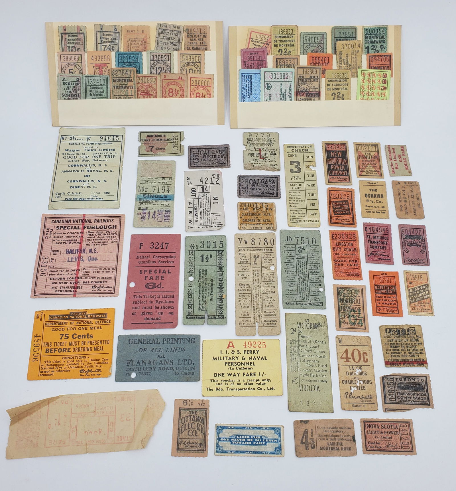 Lot of 40 Vintage Transportation Tickets 1930s-1970s many RARE items (1 of 6)