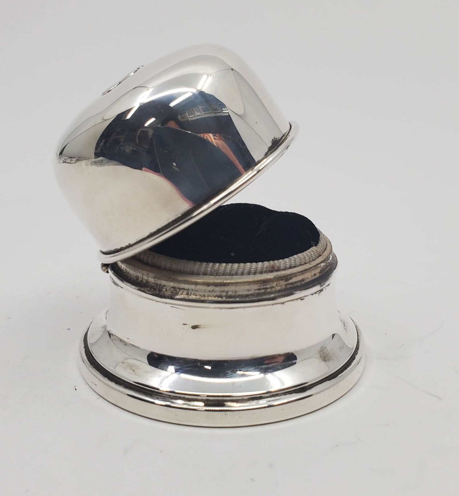 Birks, Sterling Silver Dome Ring Box HB on Top (1 of 11)