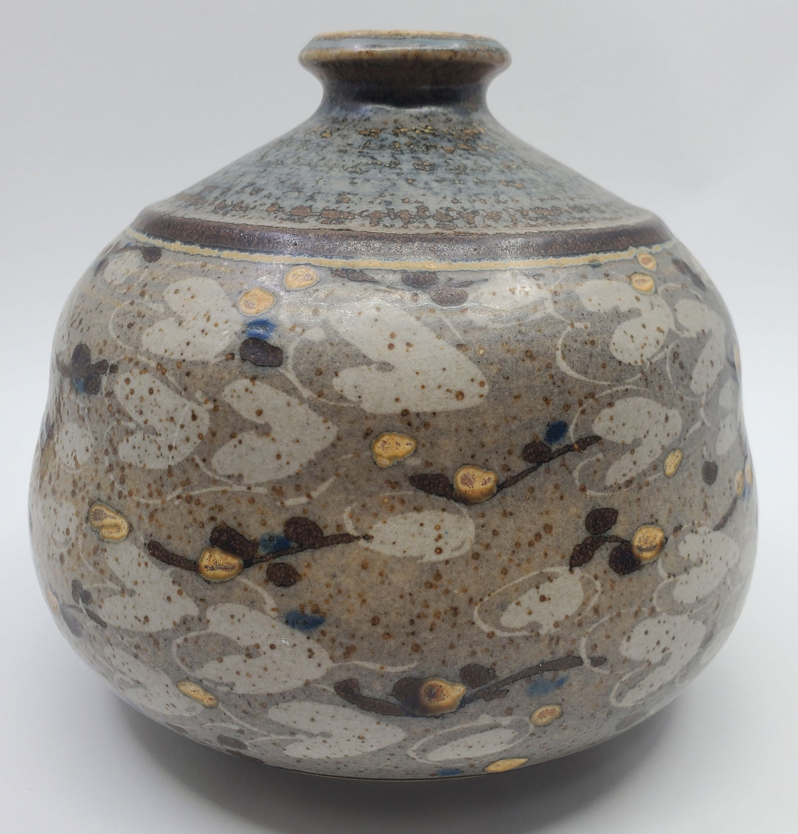 Mid-Century, Royal Copenhagen Ivan Weiss Glazed Porcelain Vase: Glazed Porcelain Vase, by Royal Copenhagen, made by Ivan Weiss, marked underneath : Royal Copenhagen 12/22560 and the designer signed IW 7" x 7" x 7"