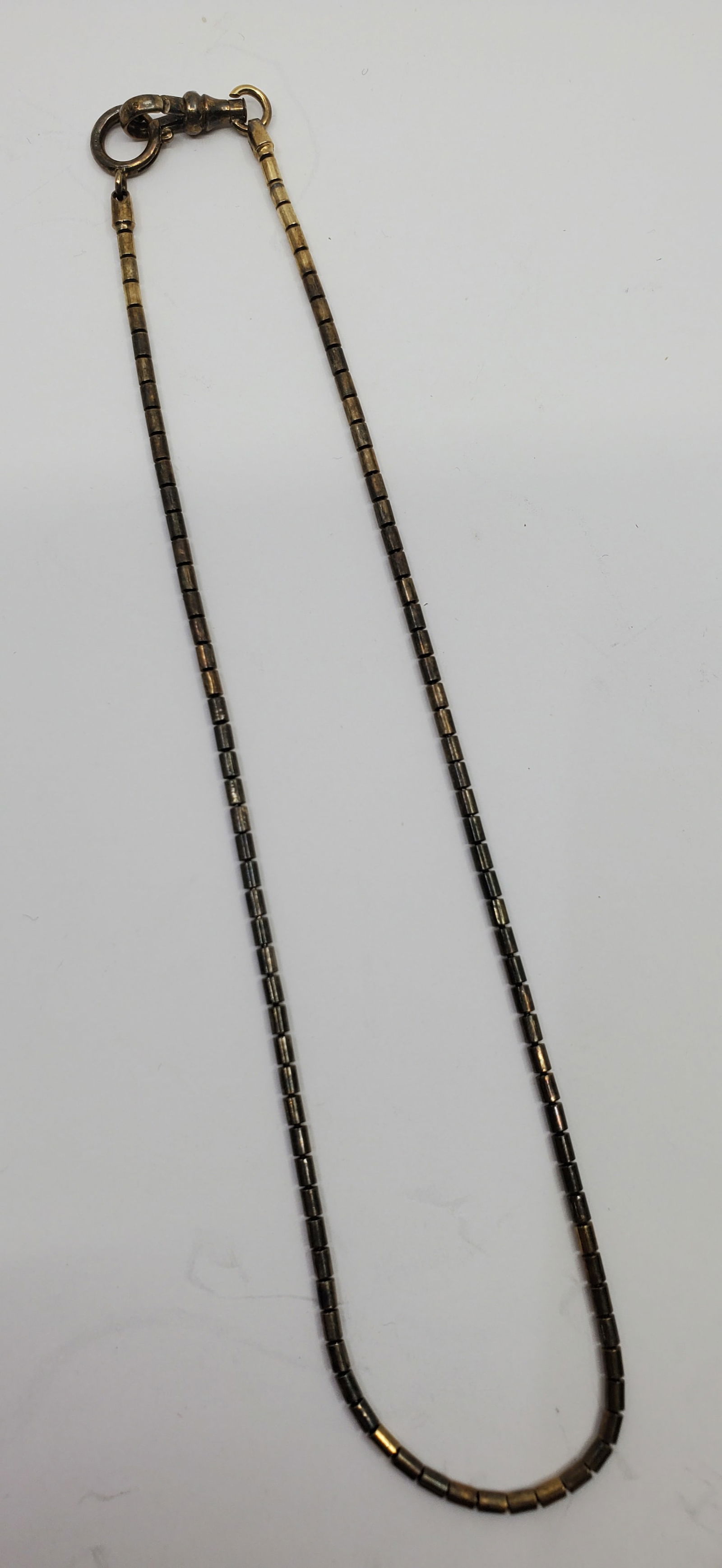 Antique Sterling Silver Gold Plated Pocket Watch Chain (1 of 3)