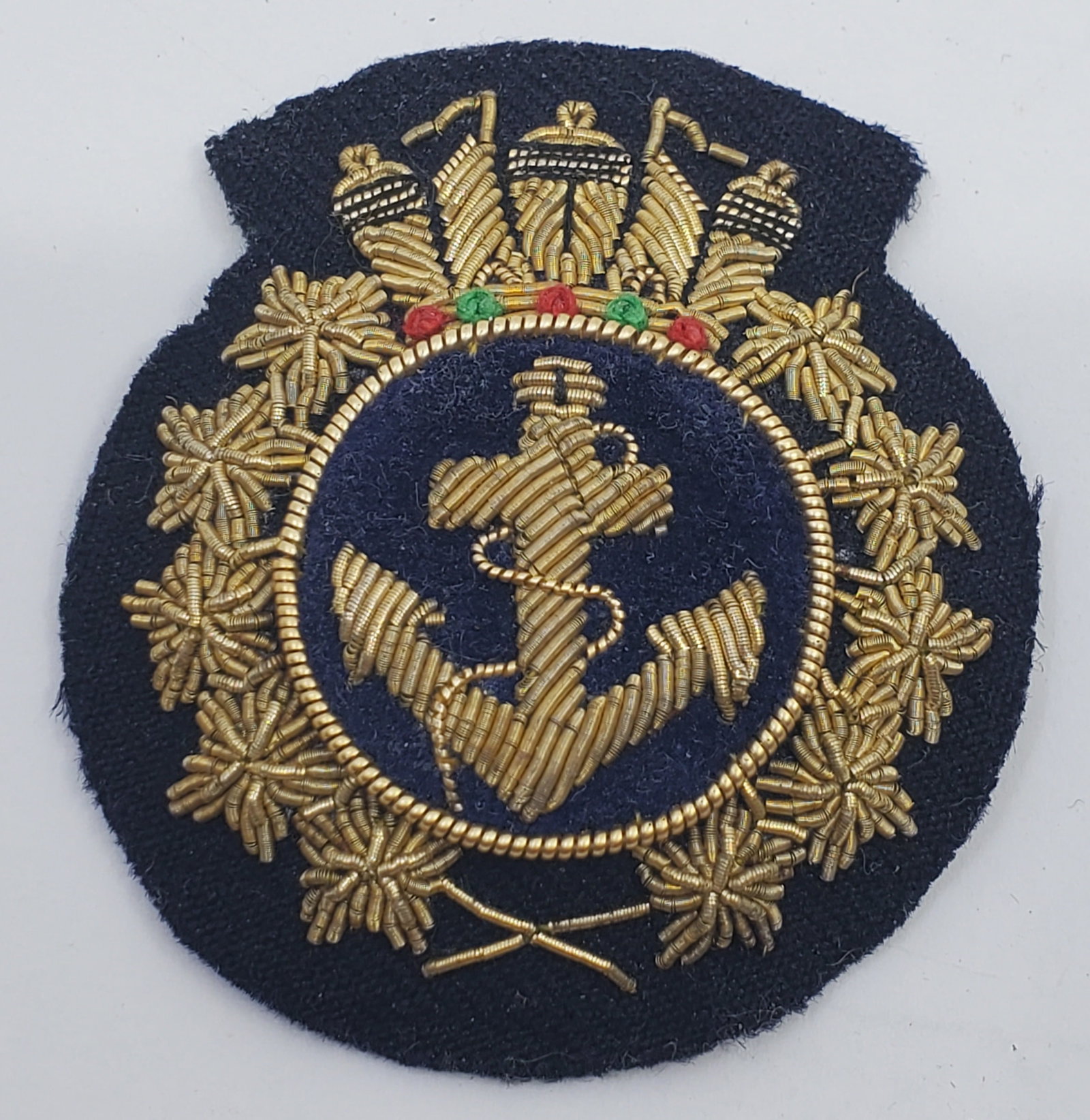 Military Embroidered Naval Badge: 51 x 57 mm