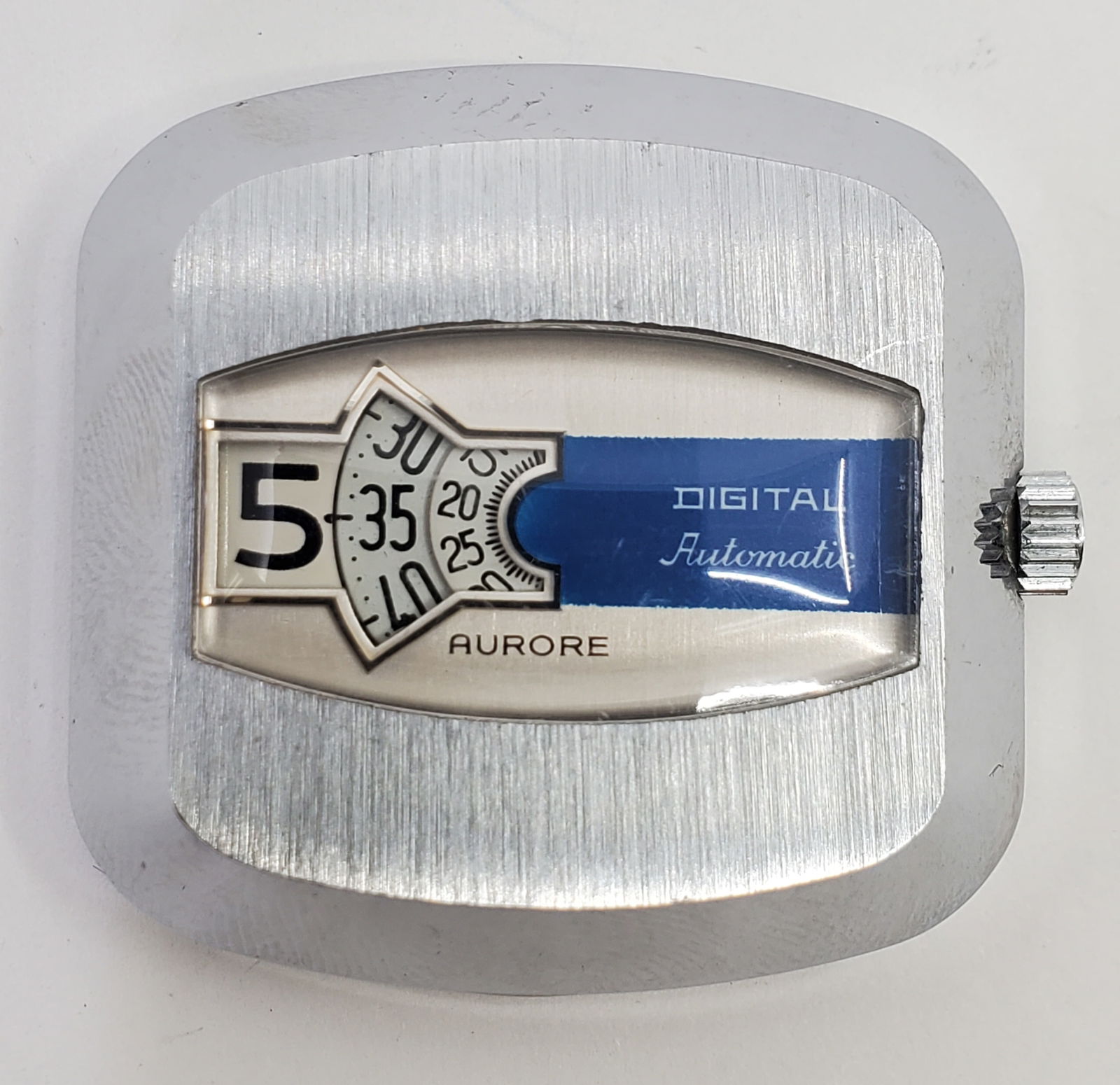 Vintage AURORE Automatic Jump Hour Digital Wristwatch (1 of 4)