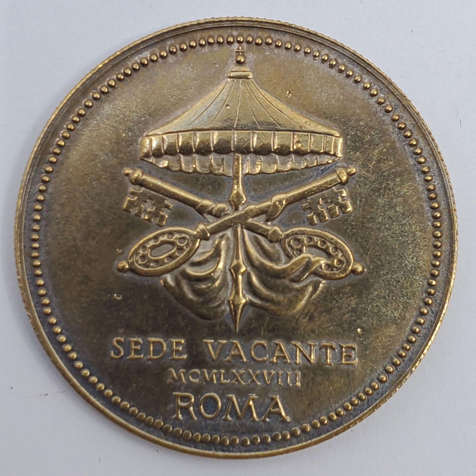 Sede Vacante Medallion Pope John Paul I Rome 1978 (1 of 2)