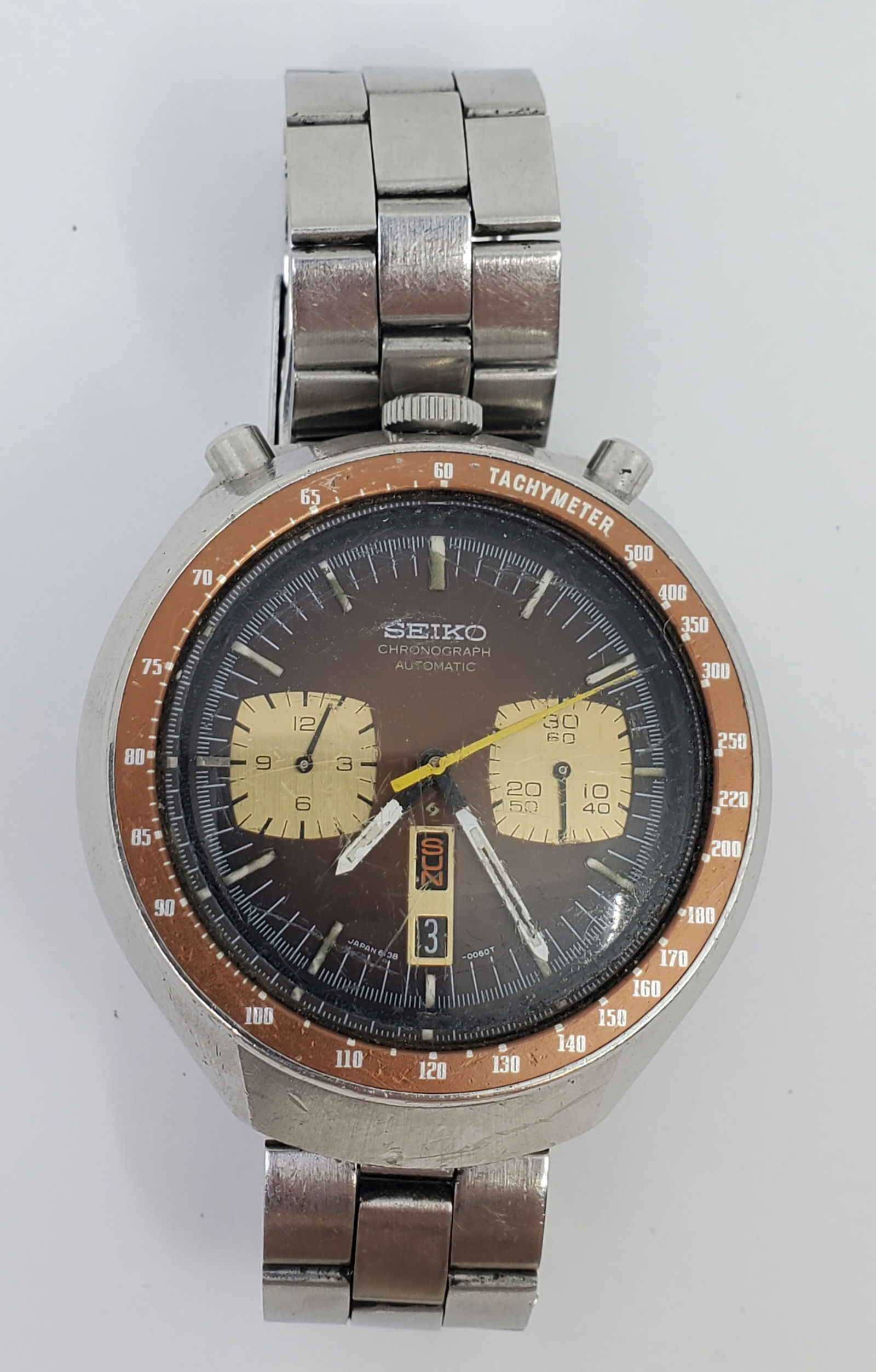 Seiko, 'Bullhead' Chronograph Automatic REF: 6138-049, stainless steel wristwatch (1 of 9)