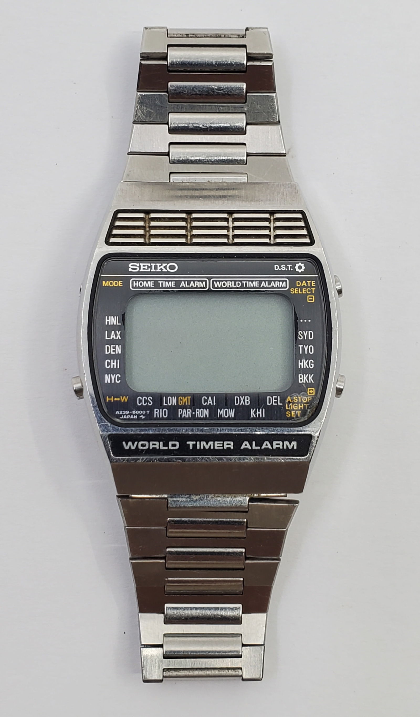Seiko World Timer Alarm, Digital Wristwatch REF: A239-5000 (1 of 7)